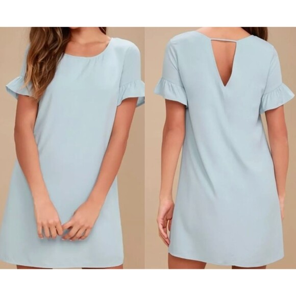 Lulus Chic of Perfection Black Shift Dress Womens Sz. Small Short Sleeve Neutral - Picture 10 of 10